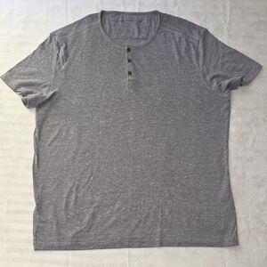 🌸john Varvatos‎ Charcoal Short Sleeve Henley